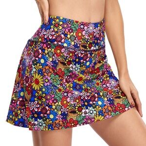 Size Large Floral Tennis Skort with pockets